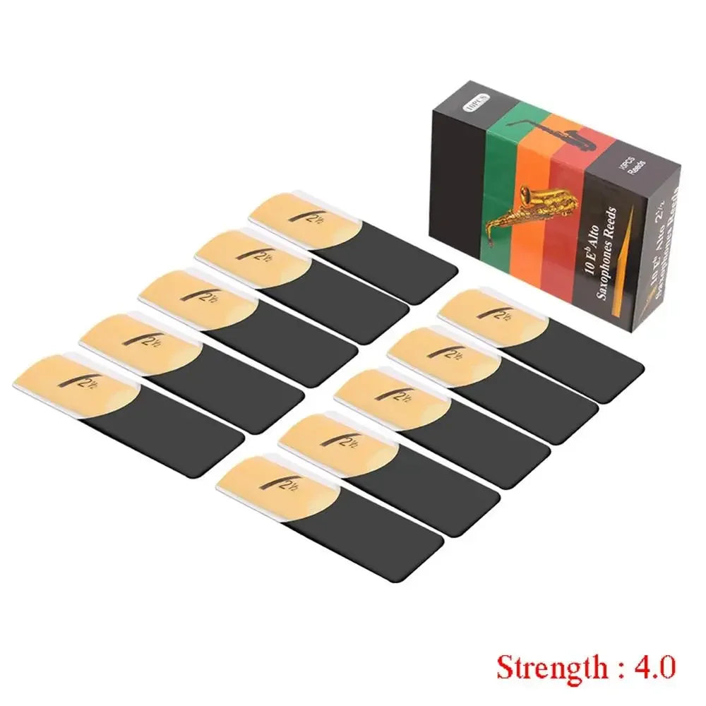 10-Pack Baritone Saxophone Reeds | Strengths 1.5 to 4.0 Saxophone Reeds Peaceful Pleasures Health and Wellness Strength 4.0