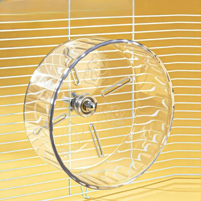 Silent Transparent Hamster Running Wheel | Small Pet Accessory