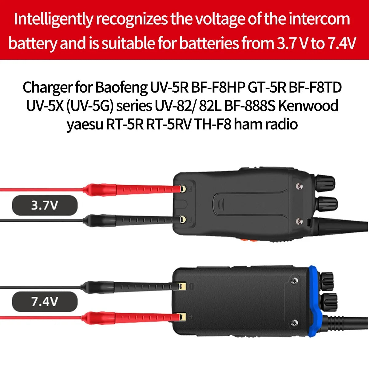 Universal USB Charger Cable for BaoFeng UV-5R UV-82 BF-888S Radio