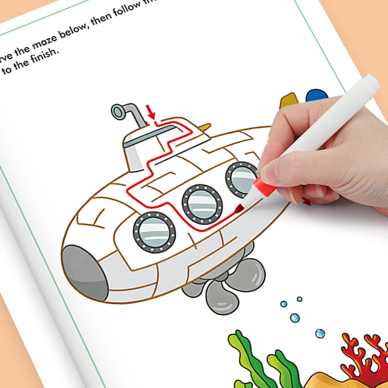 32 Pages Kids Maze Game Book Improve Reasoning Ability Concentration