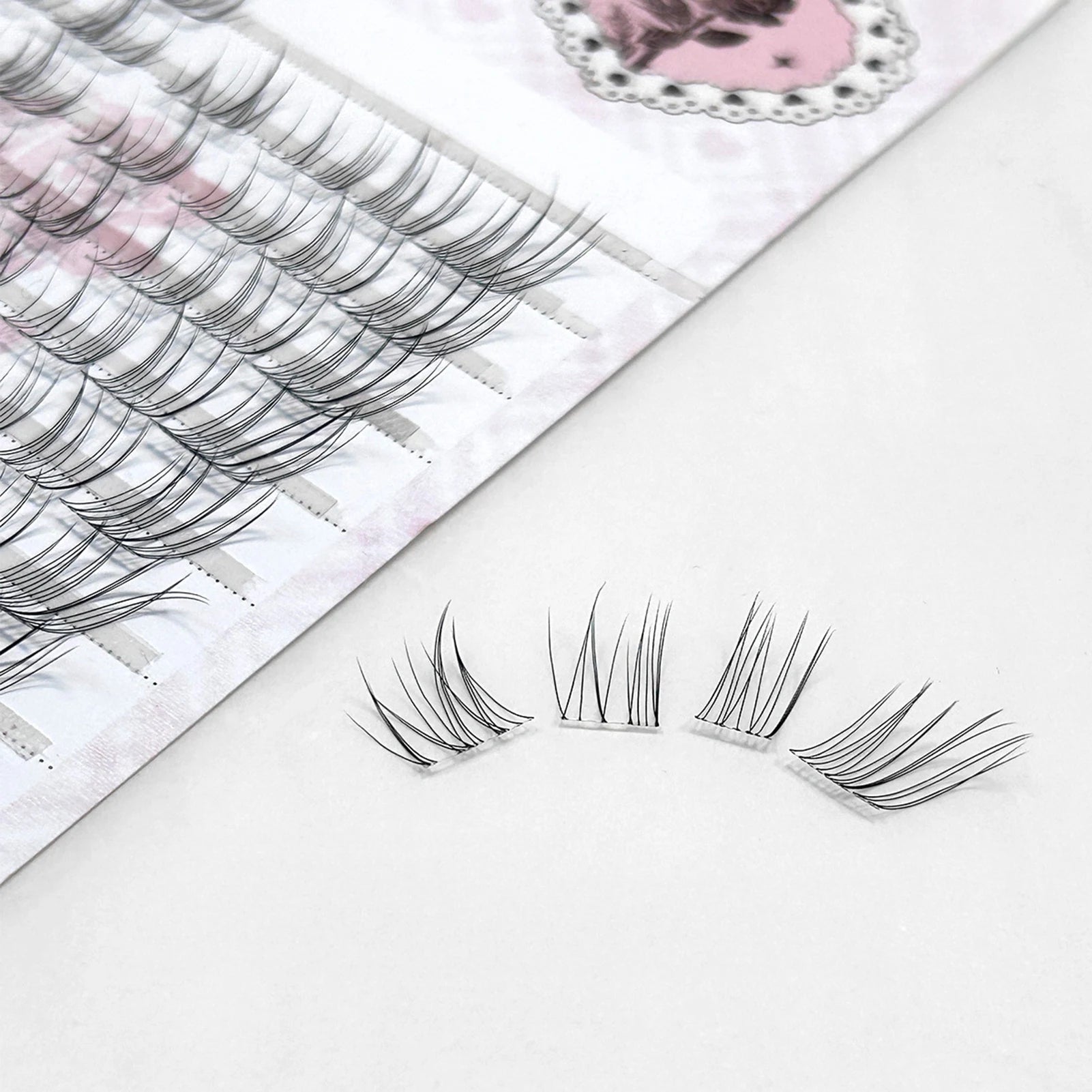 10 Rows Individual Lashes Clusters Segmented Natural Lash Extension Fox-style Flying False Eyelashes Makeup Tool Peaceful Pleasures Health and Wellness