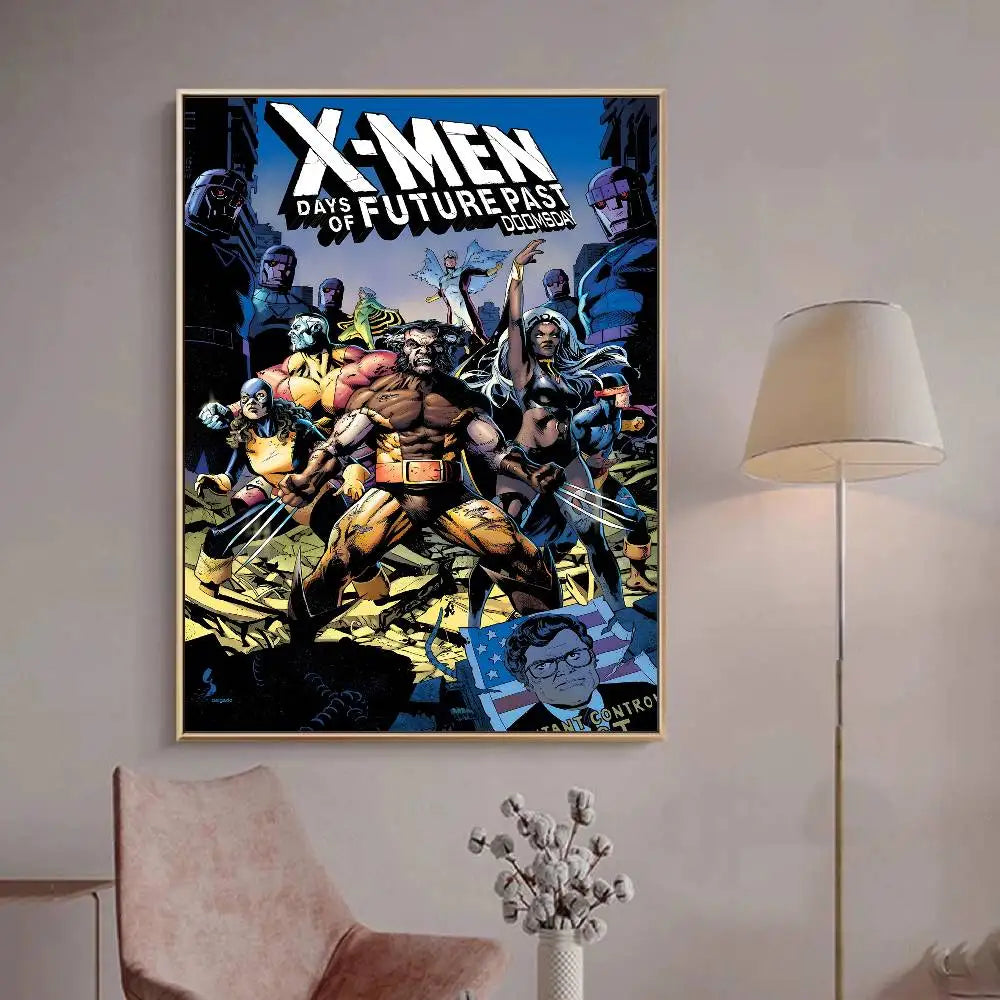 1PC M-Marvel X-X-Men Anime Movie Vintage Posters Sticky Whitepaper Prints Posters Artwork Posters Wall Stickers Peaceful Pleasures Health and Wellness