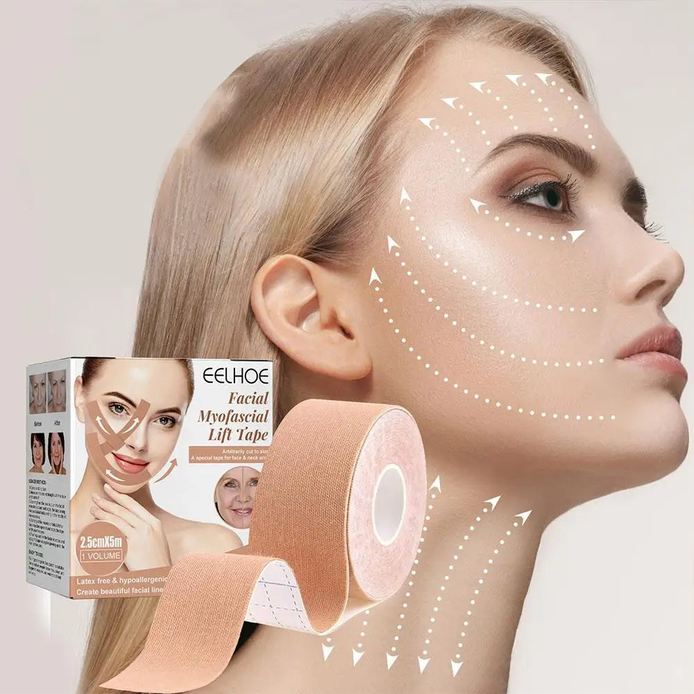 Facial Face Lift Tape – Breathable Firming Patches, 1-2 Rolls Peaceful Pleasures Health and Wellness