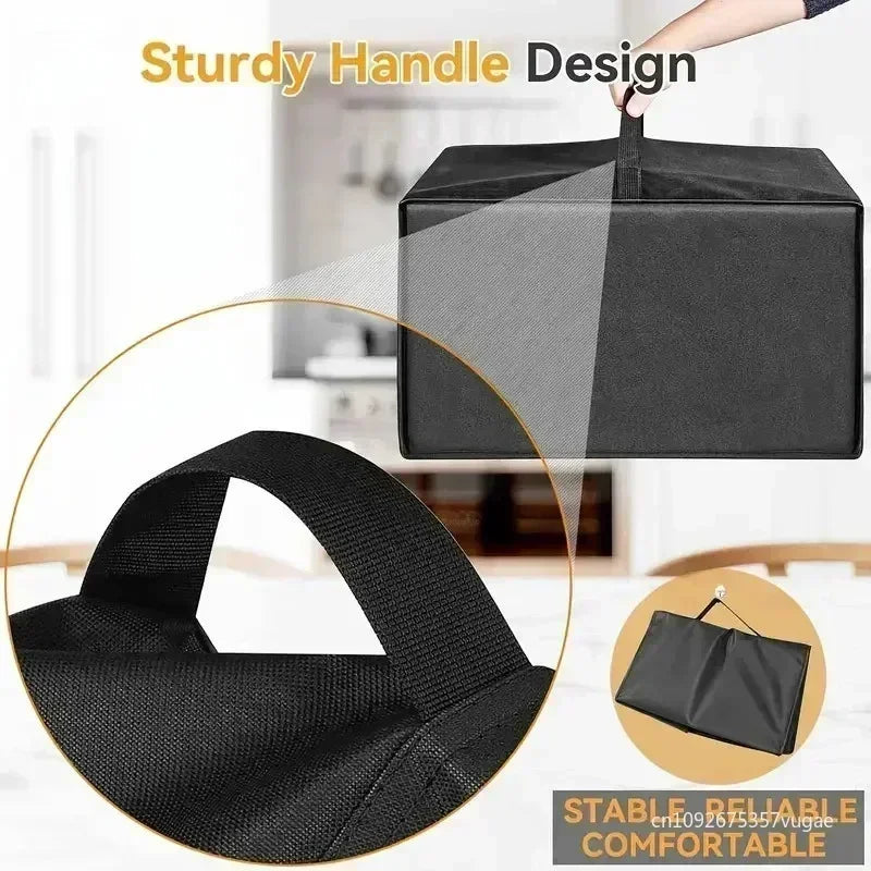 Portable Waterproof Microwave Cover Heat-Resistant Oxford Nylon Dust Cover Reusable Air Fryer Cover Case Dustproof Protective Peaceful Pleasures Health and Wellness