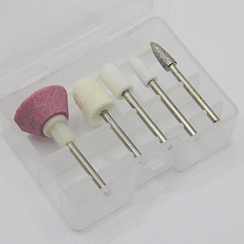 5-Piece Nail Polishing Grinding Heads | Nail Drill Bit Set