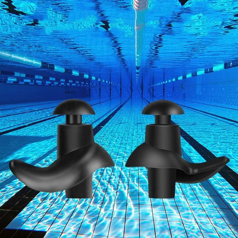 Swimming Earplugs & Nose Clip Set, Silicone Waterproof Noise-Reducing Sleep Plungers, Swimming Accessories for Adults & Kids Peaceful Pleasures Health and Wellness