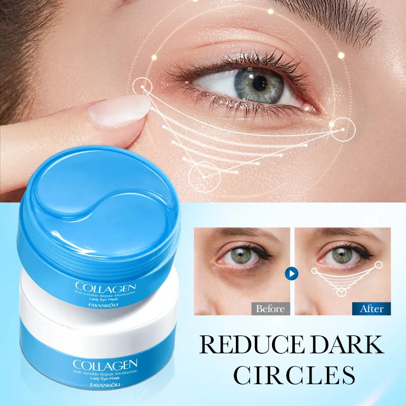 60-Pack Collagen Eye Masks – Firming, Hydrating & Anti-Wrinkle