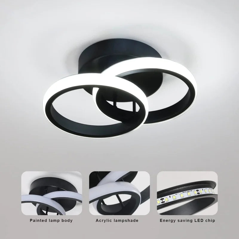 RUNTOIN 22W LED Geometric Ceiling Light – Kitchen & Bedroom