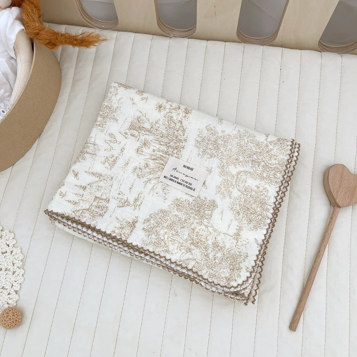 Baby Muslin Swaddle Blanket | 2-Layer Cotton & Bamboo Gauze