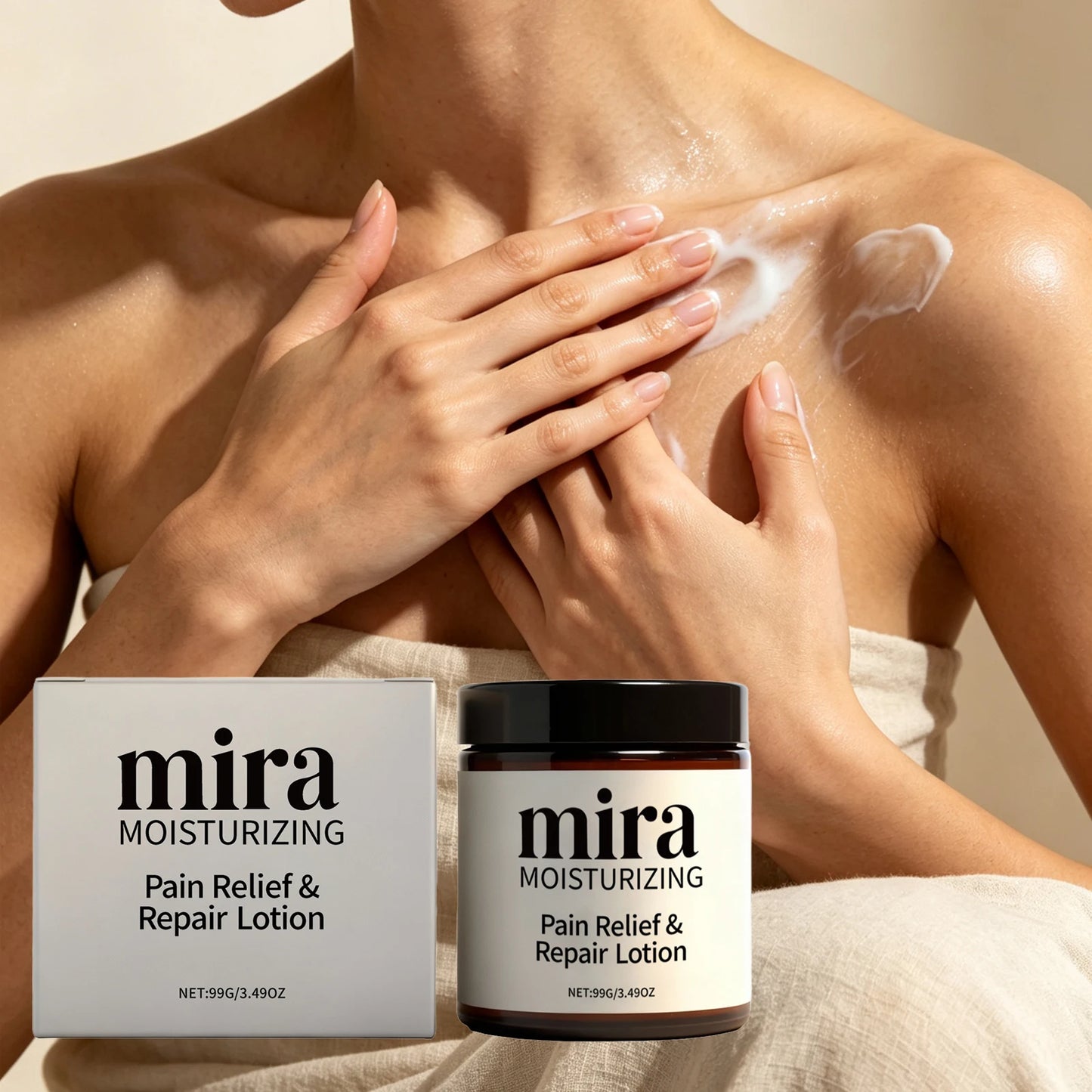 Mira Pain Relief Cream Relieve Tightness Lightweight Refreshing Smoothing Soft Dry Skin Repair Moisturizing Nourishing Body Care Peaceful Pleasures Health and Wellness