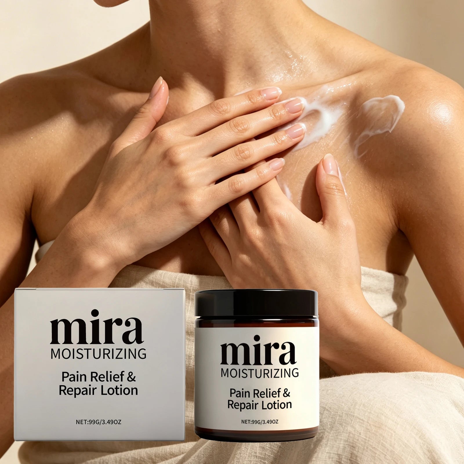 Mira Pain Relief Cream Relieve Tightness Lightweight Refreshing Smoothing Soft Dry Skin Repair Moisturizing Nourishing Body Care Peaceful Pleasures Health and Wellness