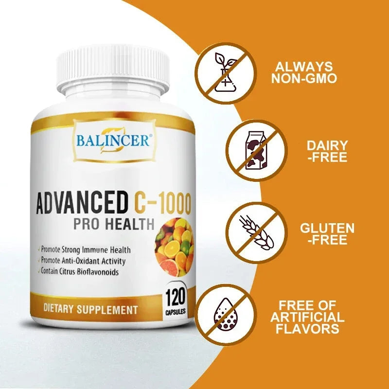 Balincer Vitamin C 1000mg Complex – 120 Capsules | Immune Boost