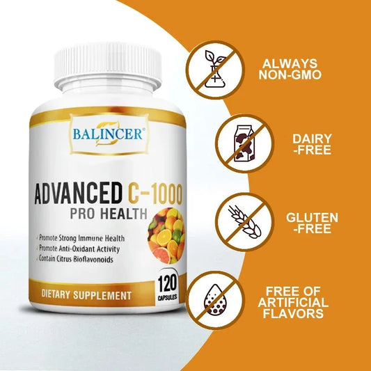 Balincer Vitamin C 1000mg Complex – 120 Capsules | Immune Boost Vitamin C Supplement Oasis Select