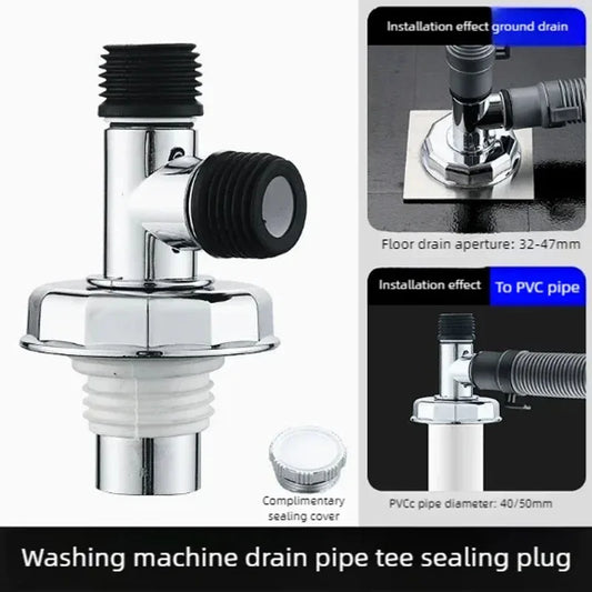 3-Way Washing Machine Drain Pipe | Odor-Proof Tee Joint Drain Pipe Connector Peaceful Pleasures Health and Wellness