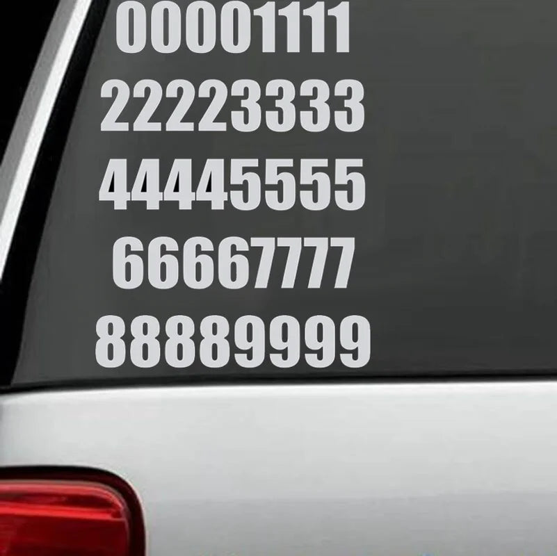 40*25mm 40PCs Number Sheet Sticker Vinyl Decal Car Bike Door Wheelie Bin Race Peaceful Pleasures Health and Wellness
