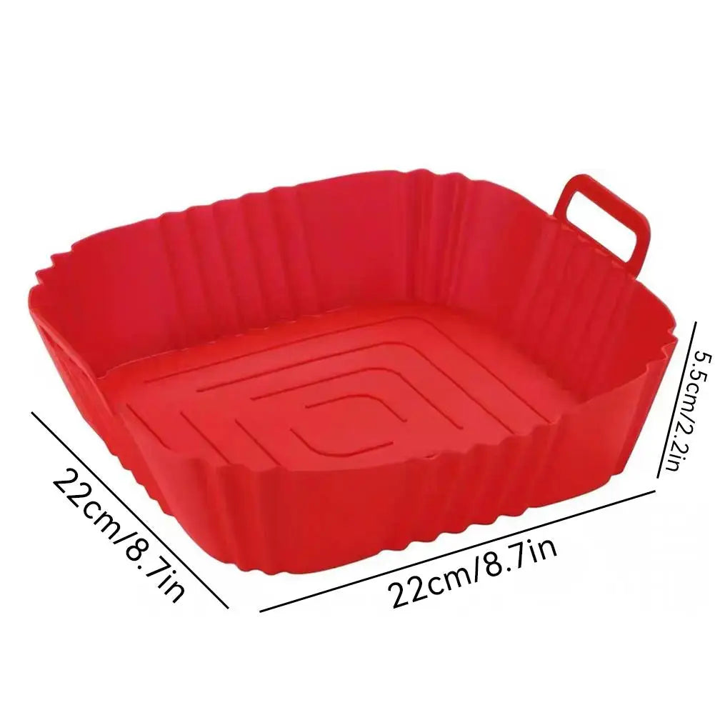 Silicone Air Fryer Liner – Non-Stick Reusable Square Baking Tray