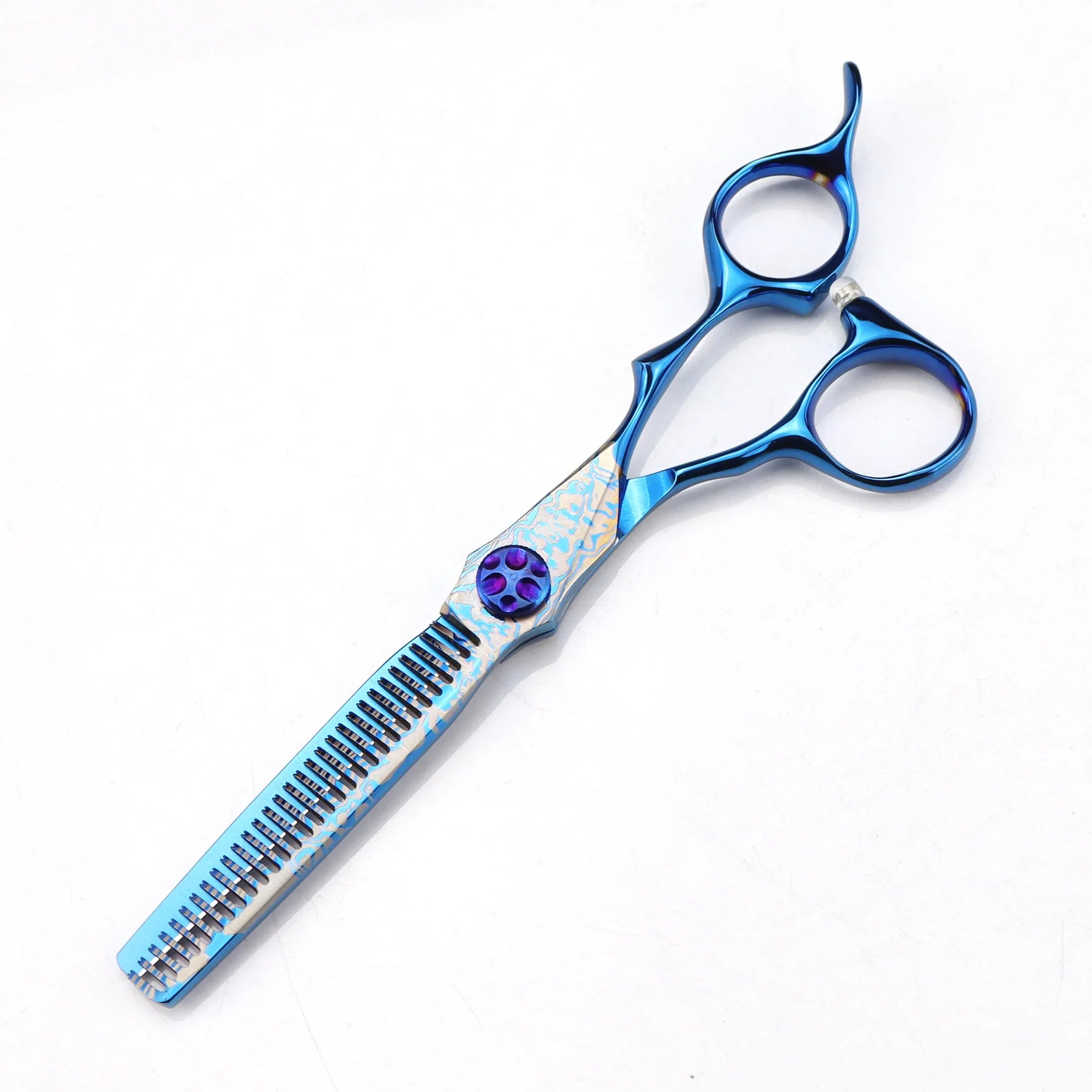 Professional 6 Inch Japan 440 Steel Hair Scissors Barber Salon Haircut Thinning Shears Peaceful Pleasures Health and Wellness 6.0 thinning scissor
