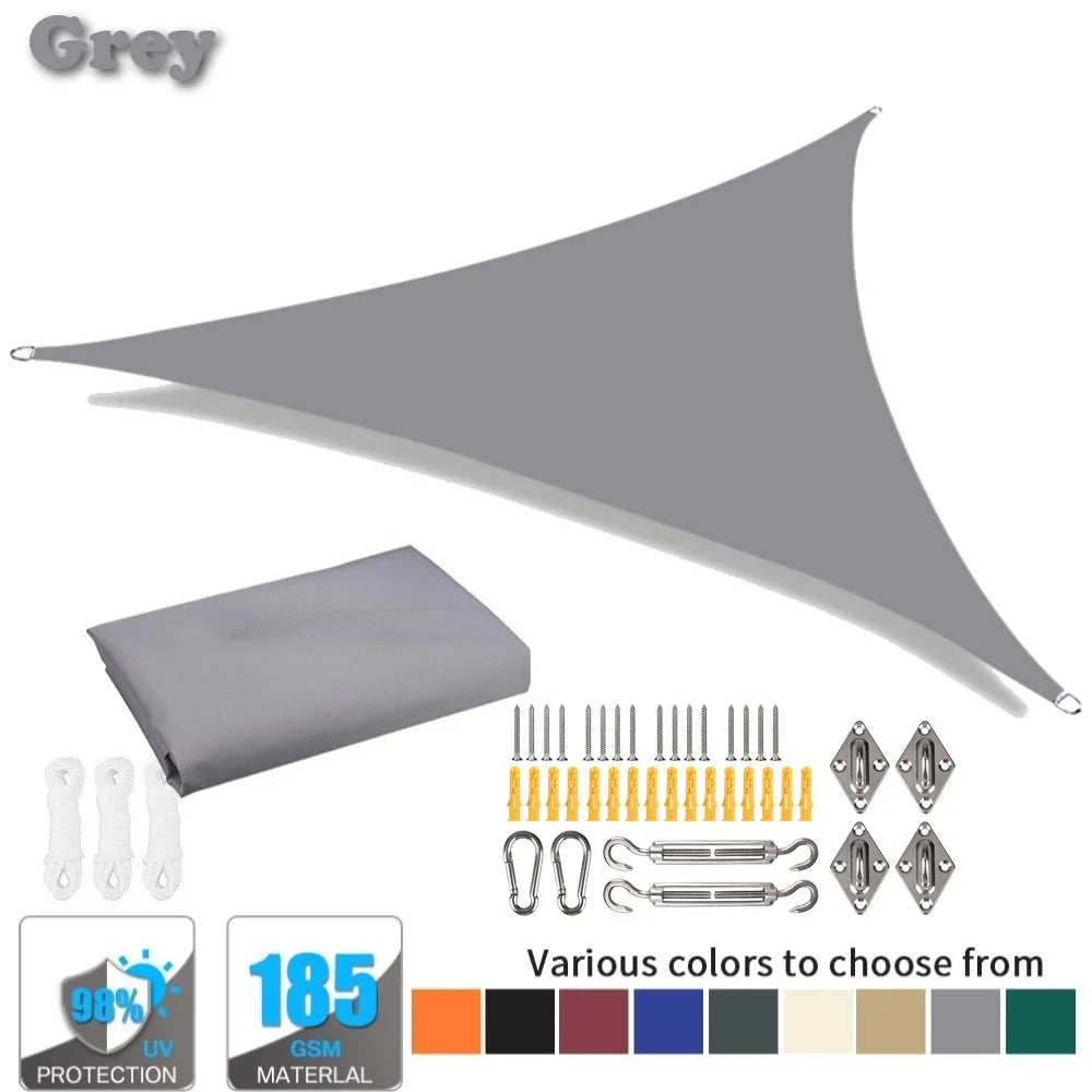 Triangle Sun Shade Sail 98% UV Block Waterproof Canopy Outdoor