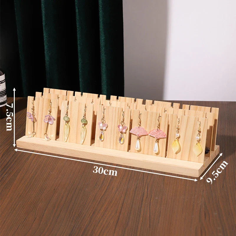 Wooden Earring Display Stand | Single, Double & Triple Row