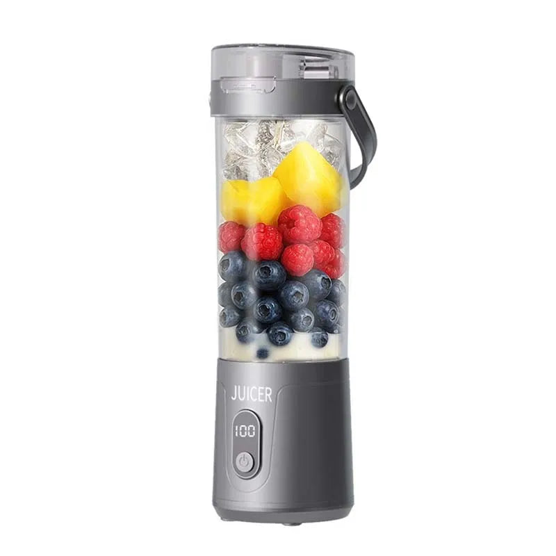New Wireless Portable Household Juicer for Bestseller Juice Cup USB-Charged Small Automatic Cleaning Capacity Peaceful Pleasures Health and Wellness Grey