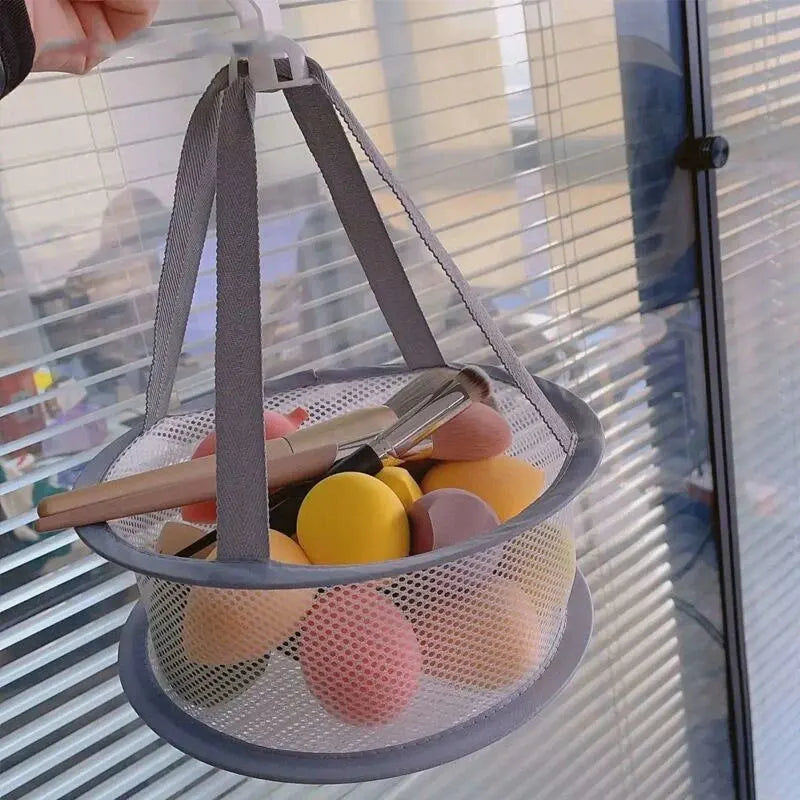 Makeup Brush Storage Powder Puff Drying Bag Mesh Pocket Anti Deformation Drying Clothes Mesh Basket Household Use Air Drying St Peaceful Pleasures Health and Wellness