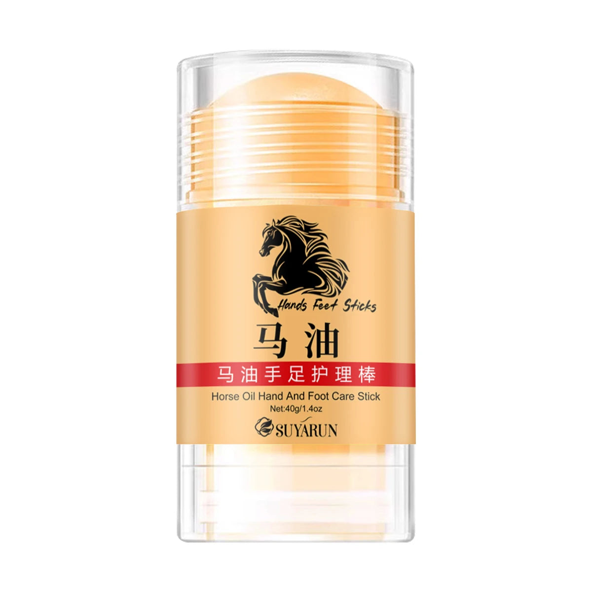 SUYARUN Premium Horse Oil Hand Foot Care Stick-Intense Moisturizing&Repairing Balm for Dry Cracked Skin, Cream for Hands, Feet. Peaceful Pleasures Health and Wellness 40g
