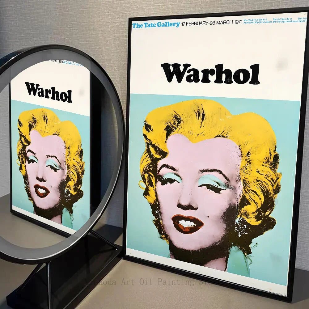 Andy Warhol HD Canvas Print Poster | Abstract Pop Art Wall Decor Canvas Print Poster Peaceful Pleasures Health and Wellness z6 40x60cm No Frame