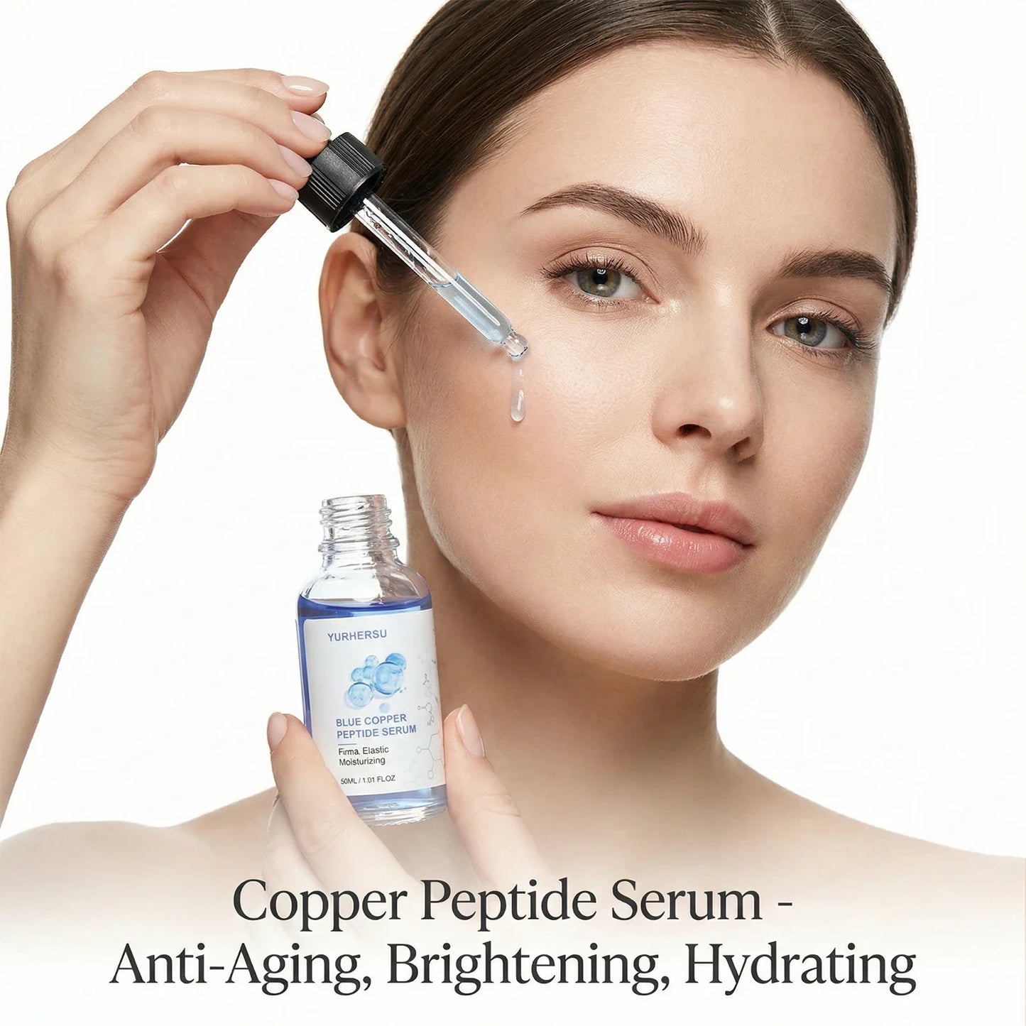 Blue Copper Peptide GHK-Cu Facial Serum – Firming & Moisturizing
