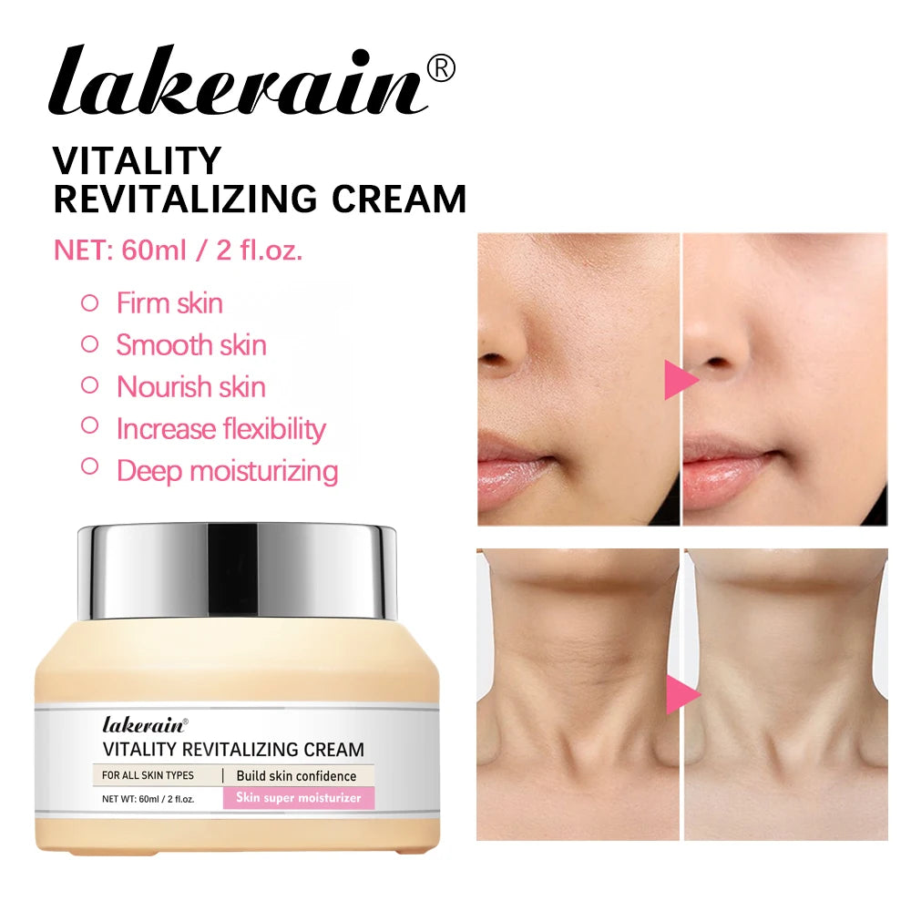Vitality Revitalizing Cream Anti-aging facial Moisturizes Tightens The Skin To Improve Dry Skin And Fine Lines Skin Care Product Peaceful Pleasures Health and Wellness