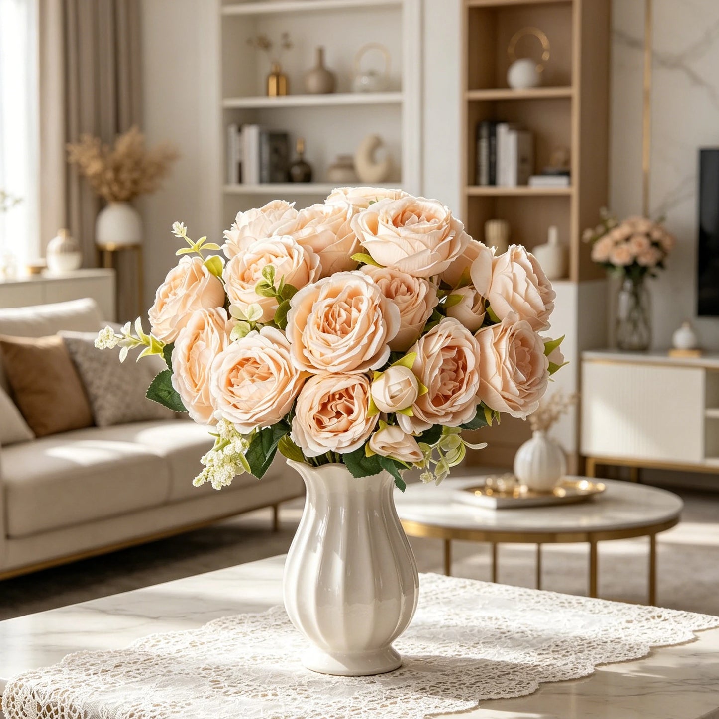 Silk Peony Artificial Flowers – Wedding & Home Decor
