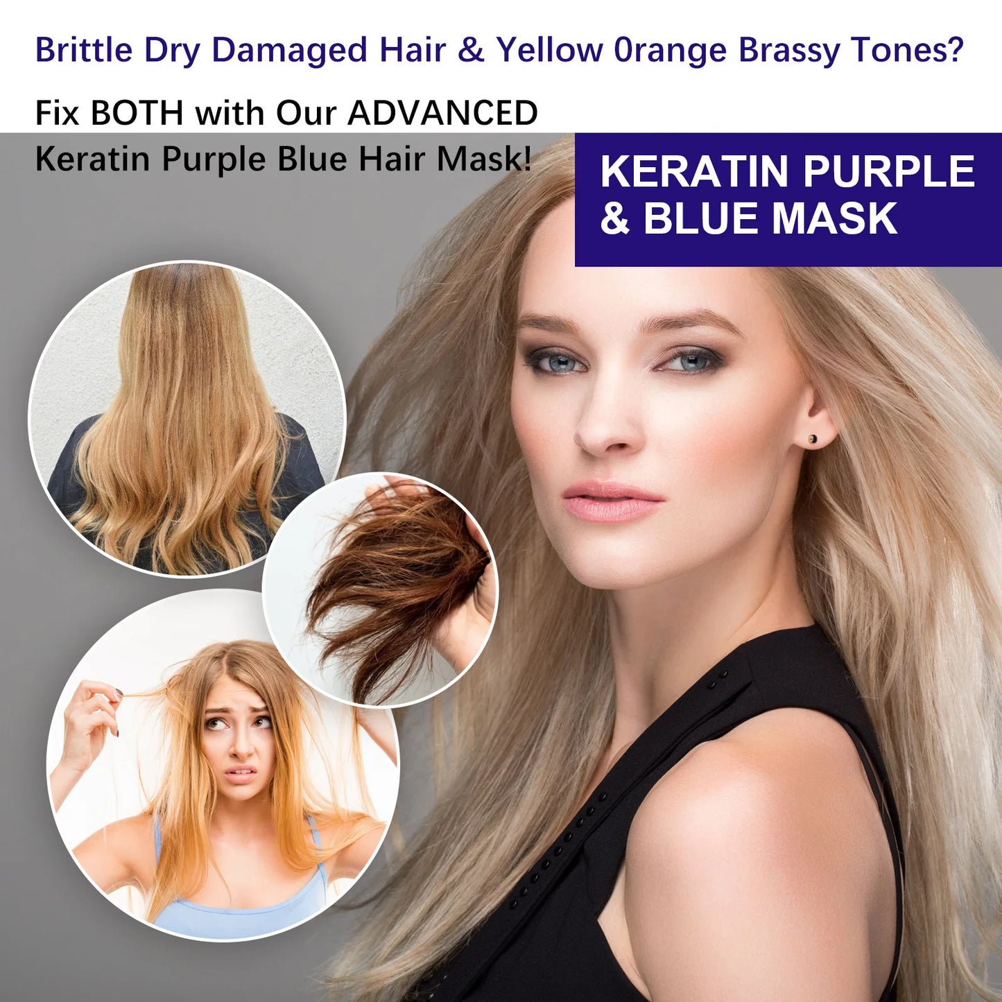EELHOE Keratin Purple Hair Mask – Smoothing Frizz Treatment 100ml
