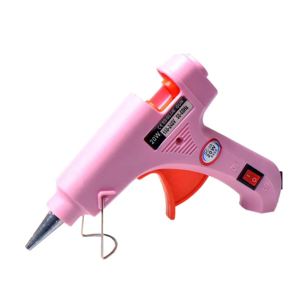 20W Mini Hot Melt Glue Gun Kit with 10 Glue Sticks – Anti-Drip