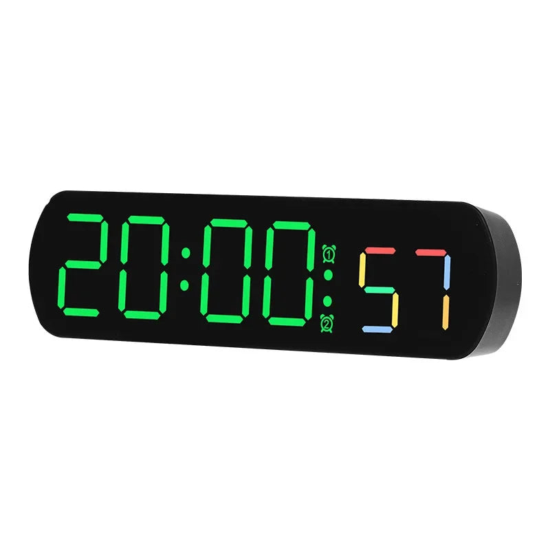 Modern LED Digital Alarm Clock – Voice Control, Jump Seconds