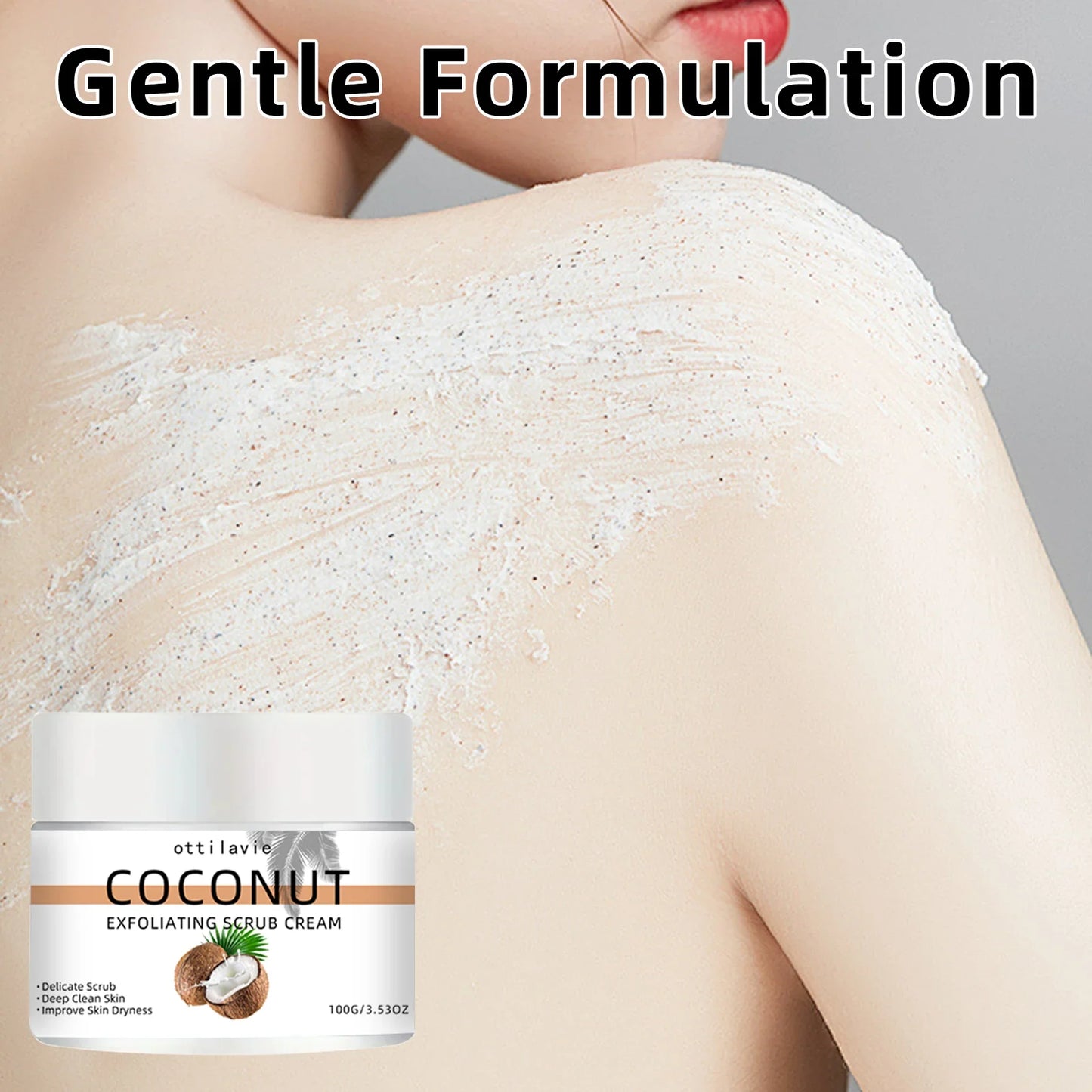 Ottilavie Coconut Exfoliating Scrub Cream | All Skin Types