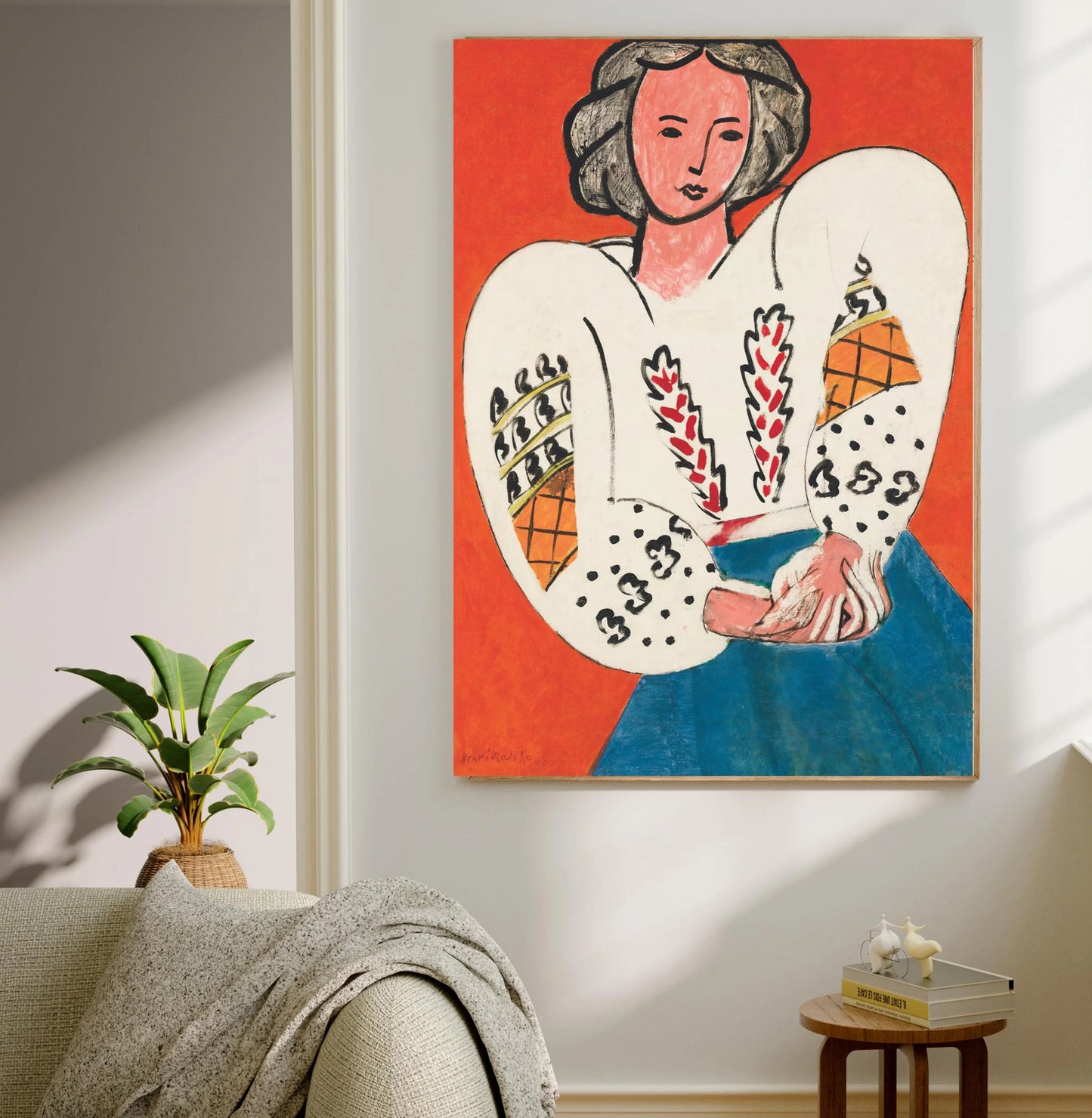Retro Abstract French Henri Matisse Female Portrait Art Posters Prints Canvas Painting Wall Art Picture Living Room Home Decor Peaceful Pleasures Health and Wellness