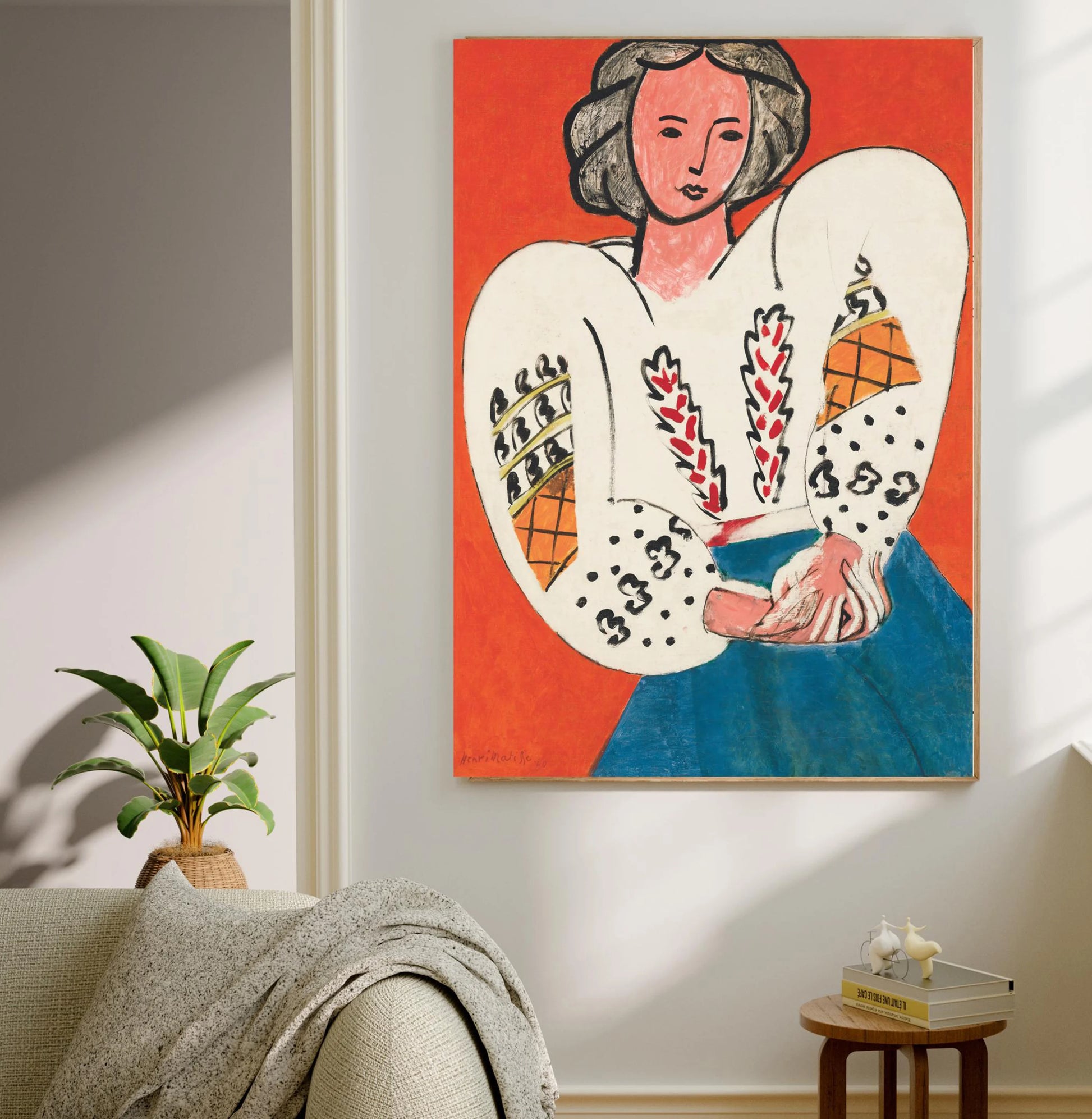 Retro Abstract French Henri Matisse Female Portrait Art Posters Prints Canvas Painting Wall Art Picture Living Room Home Decor Peaceful Pleasures Health and Wellness