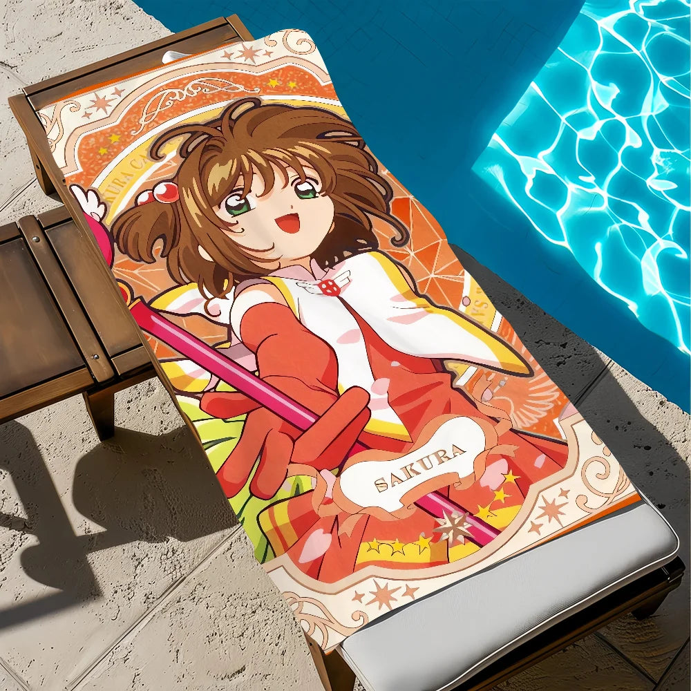 Cardcaptor Sakura Microfiber Beach Towel | Quick-Dry, 11 Sizes Microfiber Beach Towel Peaceful Pleasures Health and Wellness z6 STJ40x70CM