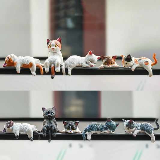 10-Piece Mini Cat Figurines Set – Dashboard & Desk Decor Mini Cat Figurines Peaceful Pleasures Health and Wellness