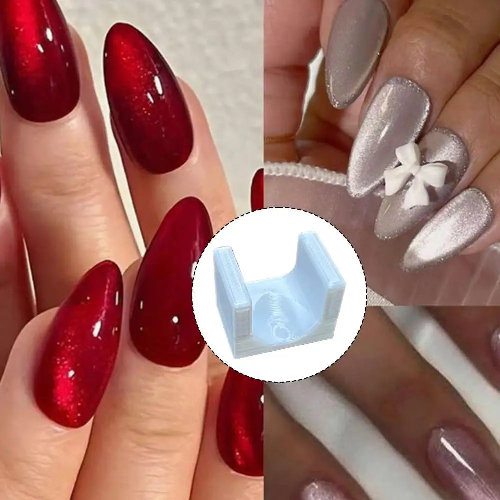 U-Shaped Nail Art Tool Cat Eye Gel Polish Enhancer for French Manicure, Automatic Full-Field Glow Effect DIY Stand Peaceful Pleasures Health and Wellness