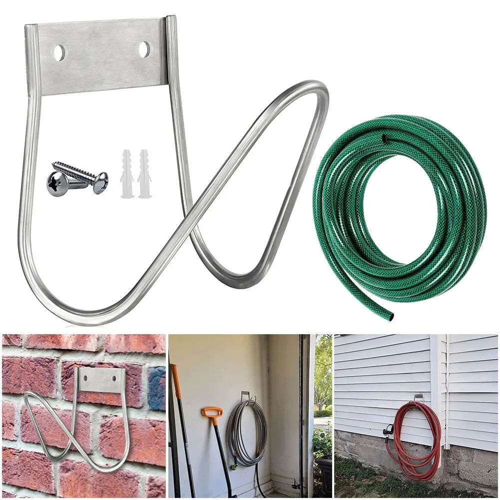 Stainless Steel Wall Mount Garden Hose Hanger – Heavy Duty Hose Hook Peaceful Pleasures Health and Wellness