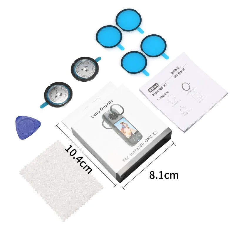 For Insta360 X3 Lens Film PC Protective Mirror Adhesive Anti Scratch For Insta360 X3 Protective Cover Accessories Peaceful Pleasures Health and Wellness For INSTA 360 X3