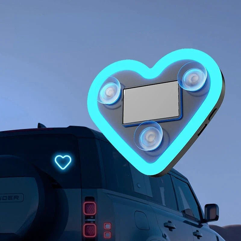 Solar Heart LED Atmosphere Light – Wireless Car Interior Lamp