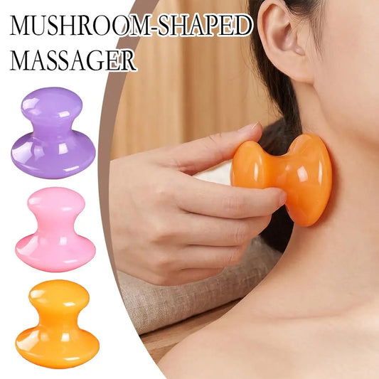 Resin Comfortable Meridian Beauty Board Massager Crystal Mushroom-shaped Facial Massage Tools Professional Face Body Care Tools Peaceful Pleasures Health and Wellness