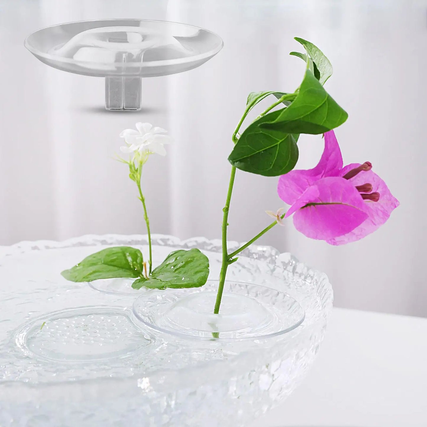 10pcs Transparent Stem Holder, Floating Floral Display Stand for Hydroponic Bowls Vases Fish Tanks, Home Decor Organizer Peaceful Pleasures Health and Wellness