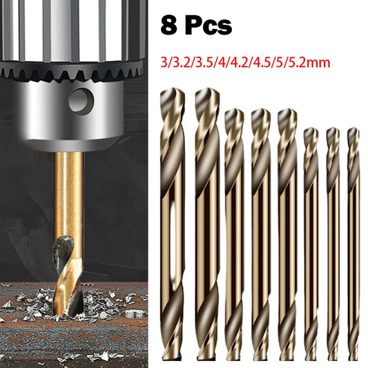 8-Pc Double-Head Twist Drill Bit Set 3–5.2mm – Wood & Metal Twist Drill Bit Set Oasis Select