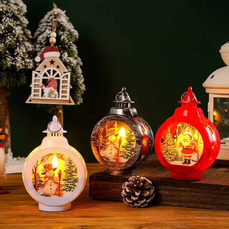 Christmas Decorations Santa Claus Glowing Night Light Window Display Christmas Tree Pendant Christmas Gift Christmas Ornaments Peaceful Pleasures Health and Wellness