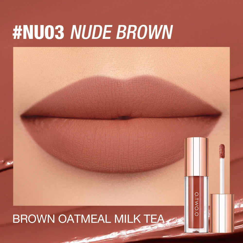 O.TWO.O Matte Lip Glaze | 24H Waterproof Color-Locking Lip Tint