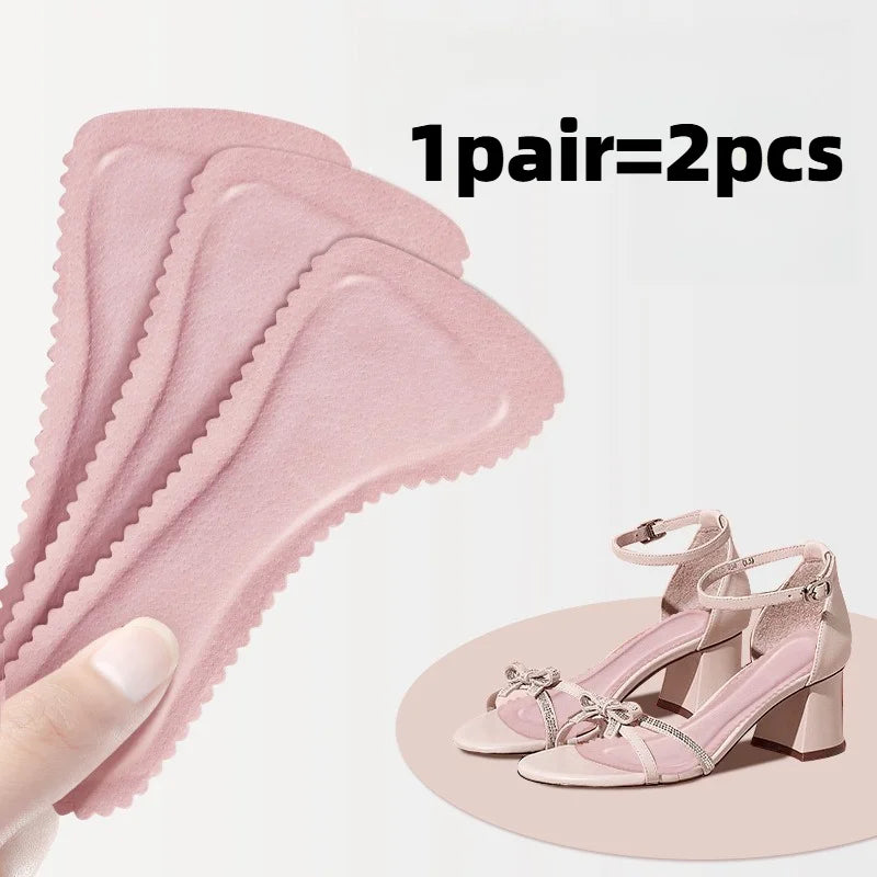 1pair Self-adhesive Sandals Insoles Antislip Sweat-absorbent High Heel Shoes Non-slip Stickers Thick Pads Soft Bottom Cushion Peaceful Pleasures Health and Wellness 1pair pink EU 39-40