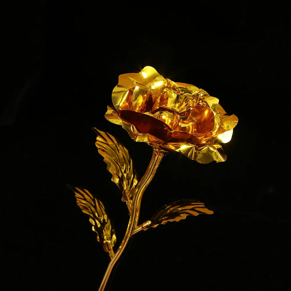 24K Gold Foil Rose – Eternal Artificial Flower Gift