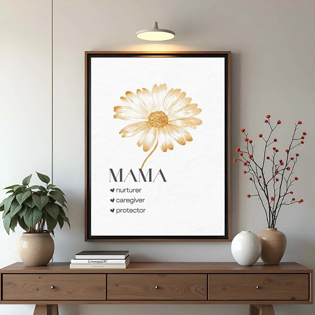 Nordic Yellow Flower Butterfly Canvas Wall Art | Modern Print Canvas Wall Art Peaceful Pleasures Health and Wellness